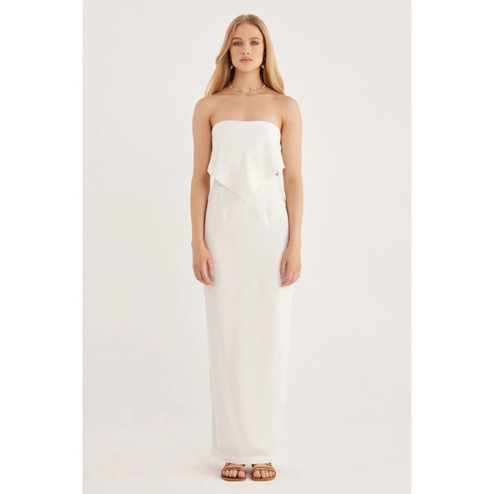 RUMER Roam Bandana Maxi Dress White